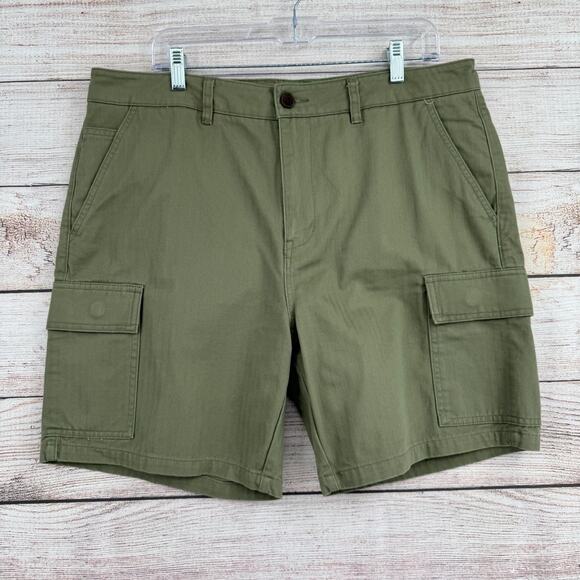 Katin Flat Front Cargo 7" Shorts Men's Size 36 Green 7 Pocket - Picture 1 of 10